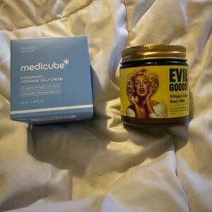Medicube Hyaluronic Ceramide Jelly Cream and Evil Goods Whipped Honey Balm
